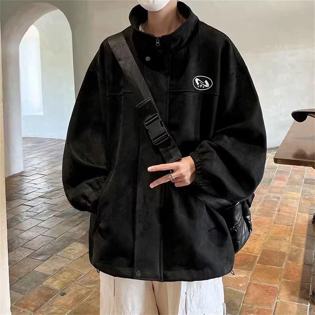 Men's Trendy Three-Piece Set: Autumn/Winter Suede Jacket, Cotton Coat, Casual Student Outfit