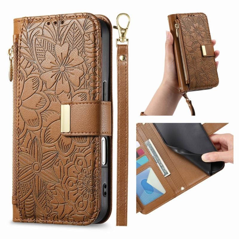 

Lanyard Magnetic Leather Zip Wallet Card Phone Case for Motorola G86 G56 G85 G75 G15 Power G05 E15 Edge 60 Pro 50 Fusion Cover Moto E15