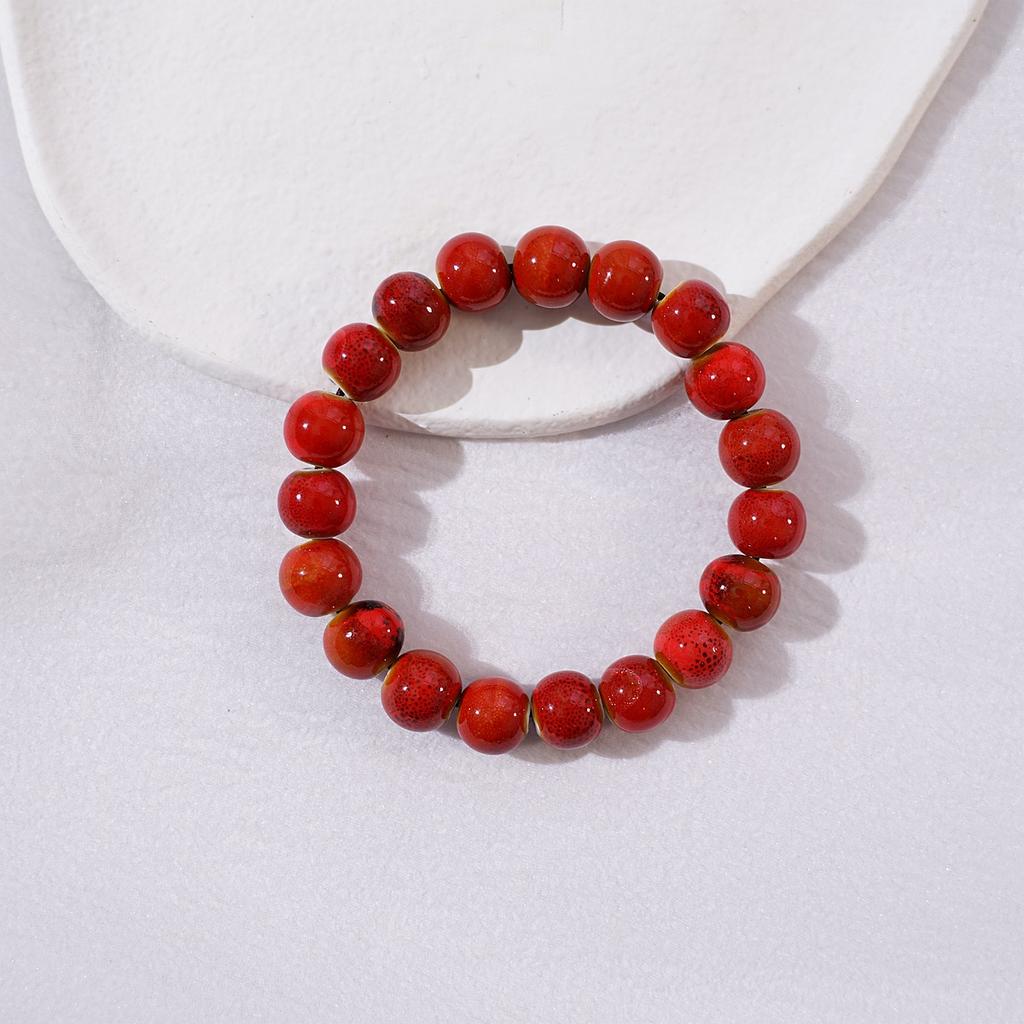 Ceramic new fashion flower glaze bead bracelet multi-color leisure ethnic style student