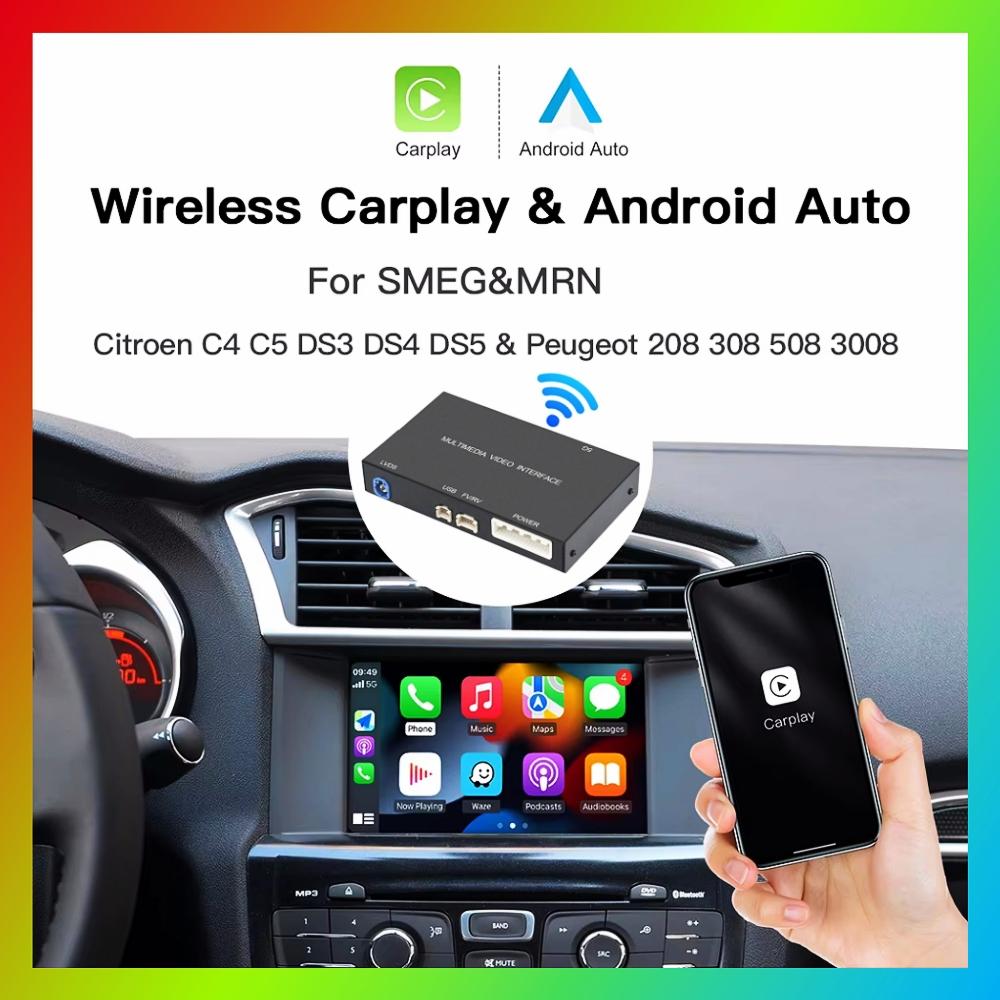 ANYFAR Bezprzewodowy Moduł Carplay Android Auto Dla Peugeot 208 308 508 3008 Citroen C4 DS3 DS4 DS5 SMEG MRN Mirror Link Multimedi