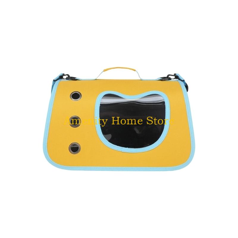 

F26C Breathable Oxfords Pet Carriers Spacious And Ventilated For Small Animals Easy Access Opening Adjustable Strap жёлтый