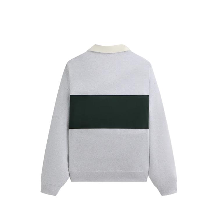 Kith Rugby Nelson Collared Pullover Light Heather Grey Men Tops KHM033431-002