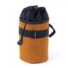 FAIRWEATHER Stem Bag, Front Pouch, Bicycle Bag with Drink Holder, Waterproof Handlebar Bag, Bikepacking Compatible (Camel/Waxed Canvas)