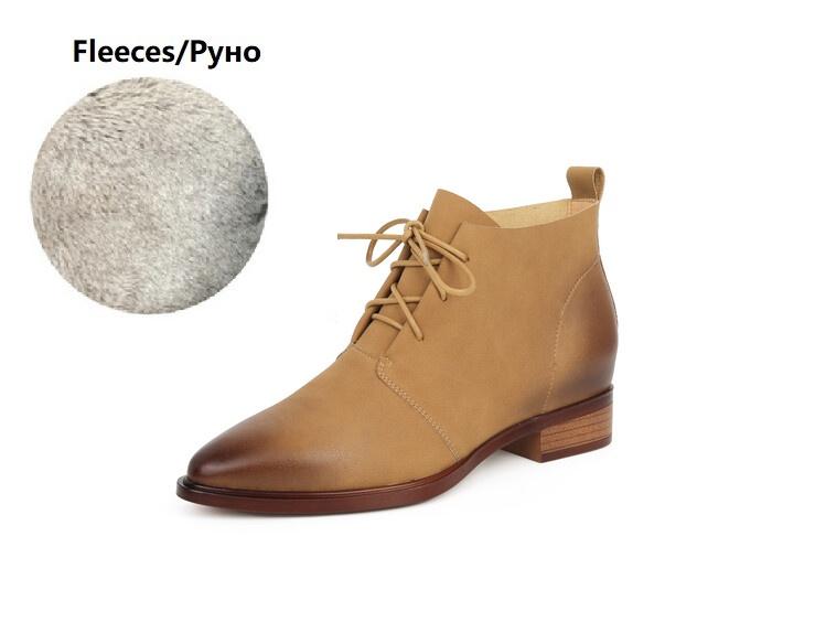 

Модные НОВЫЕ Осенне-зимние женские ботинки Остроносые Ботинки на толстом каблуке Обувь из натуральной кожи для женщин Ботильоны на шнуровке Ботинки ручной работы 39