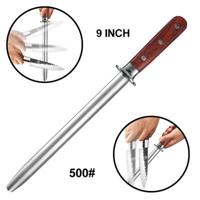 Professioneller Diamantpulver-Schleifstab mit rundem Schaft, Küchenmesserschärfer, Messer, Schere, Schere, Schärfstab, Honstahl GRANDSHARP