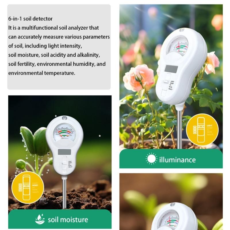 Professional Soil Analysis Set With 3 Exchangeable Testing Stakes Evaluates Moisture Acidity Level Nutrients And Surrounding Environment