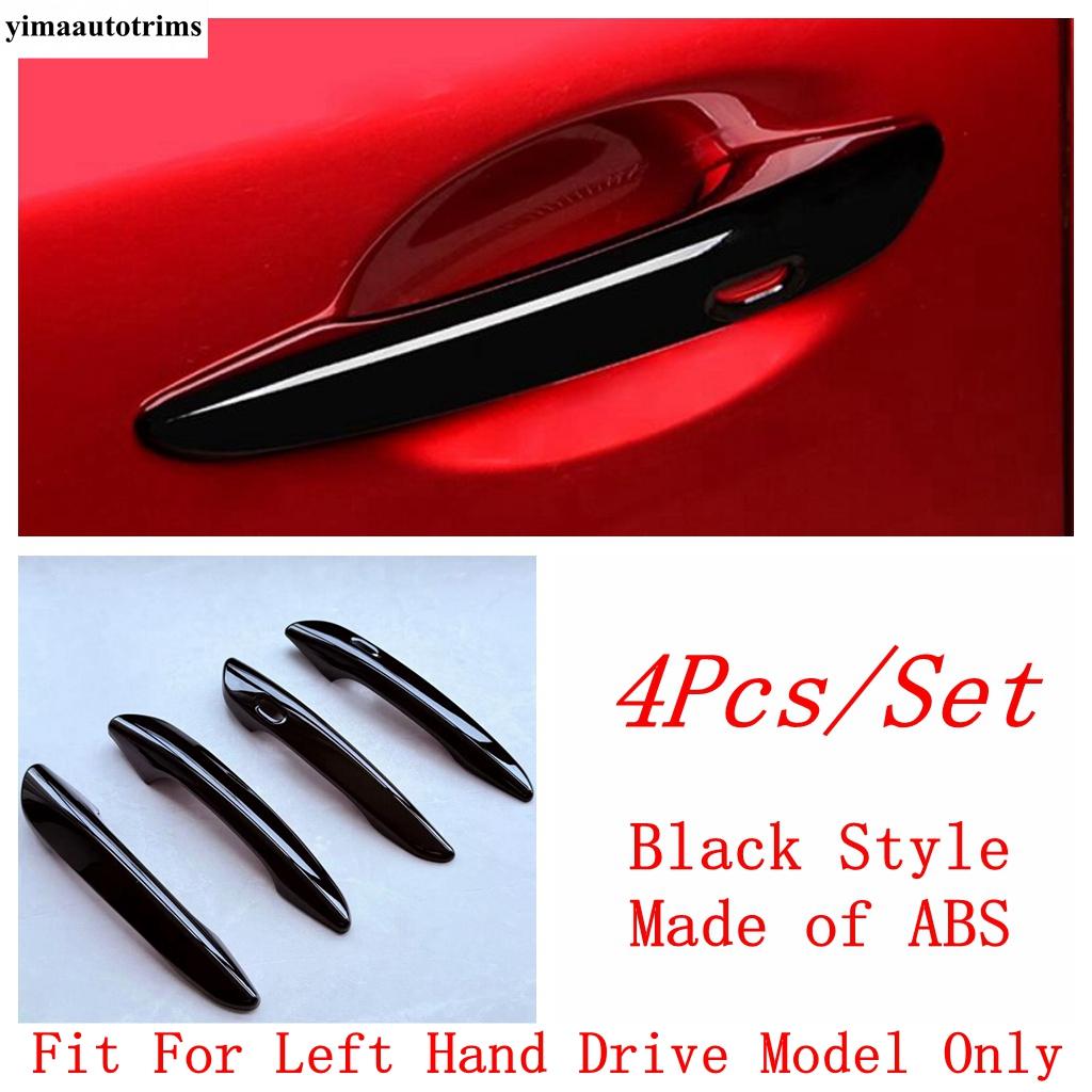 Car Outer Door Handle Frame Panel Cover Trim For Mazda CX-70 CX-80 CX-90 2025 2026 ABS Chrome / Black / Carbon Fiber Accessories