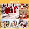 Adorable Santa Claus And Snowman Decorated Wine Bottle Bags For Xmas Celebrations