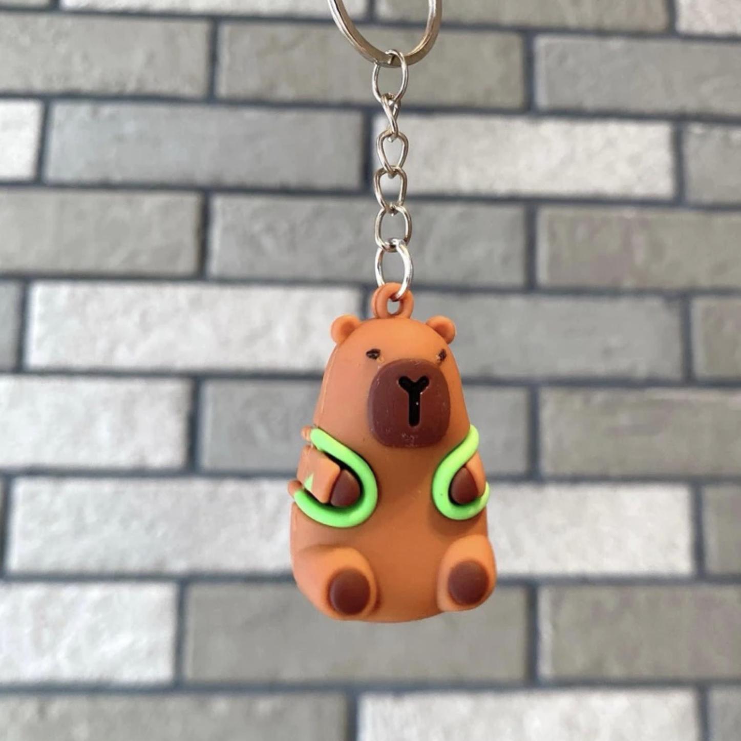 

Капібара брелок для ключів capybara антистрес підвіска 2.5 см 2.5 коричневий