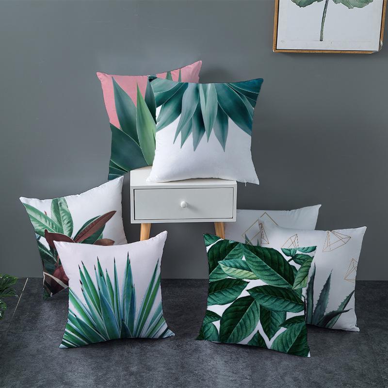 Ins Internet Celebrity Nordic Cactus Plant Peach Skin Car Sofa Pillow Cover Cushion Cover Home