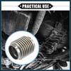 Car Exhaust Flexible Pipe, 50.8x82mm 2"x3.23" Exhaust Flex Connector Pipes Bellows Universal for Car Durable Stainless Steel Silver Tone Automotive