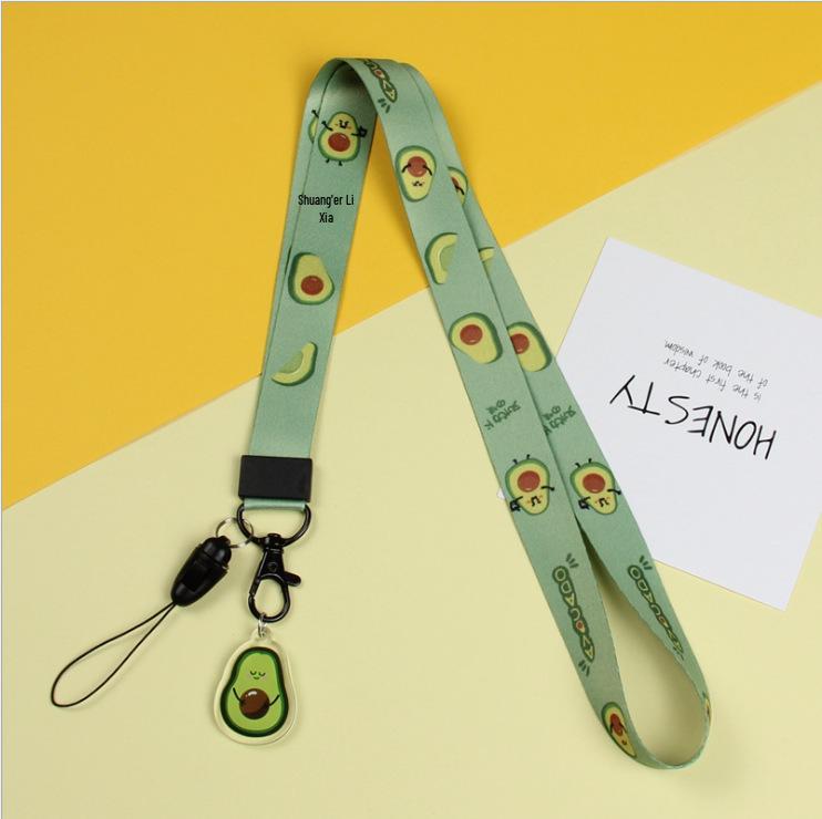 Creative Cartoon Phone Case Lanyard with Acrylic Pendant Keychain - Trendy Neck Hanging Accessory for Women