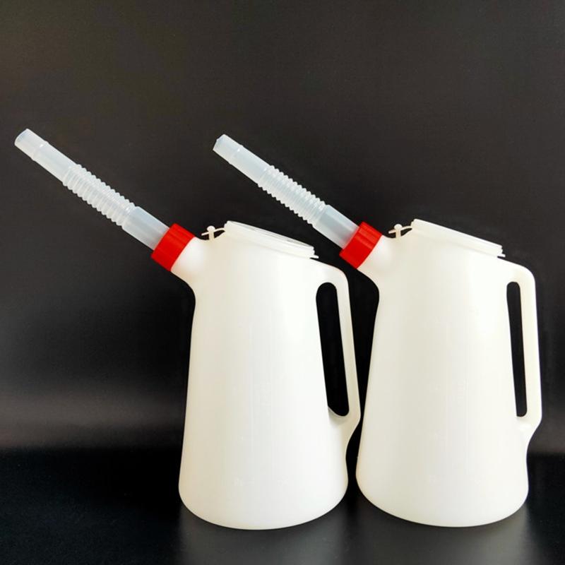 Practical Oil Pot 2/3/4 Liter Oil Measuring Jug for W/ Long Spout High Density Graduated Measuring Container for Motorcy