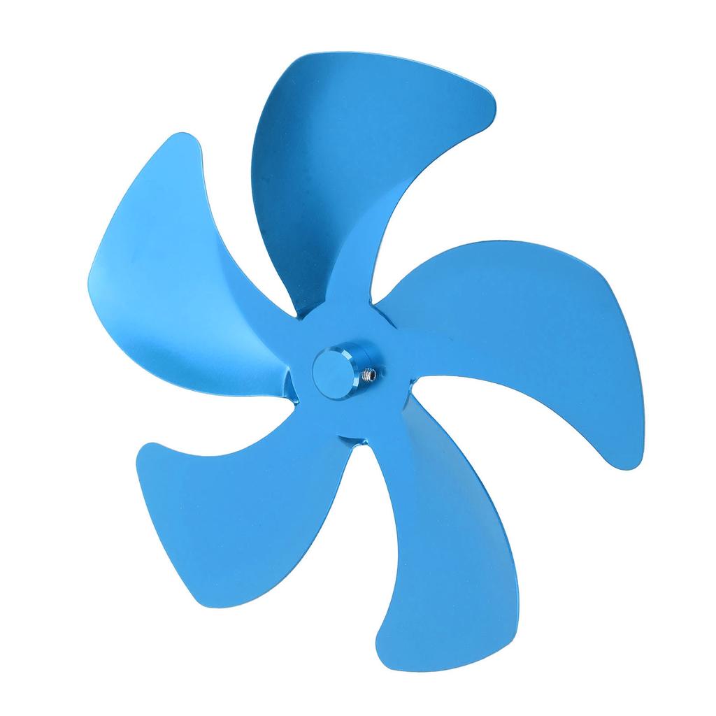 Stove Fan Blade Replacement Aluminum Alloy Enhance Warm Air Circulation Fireplace Fan 5 Blade for