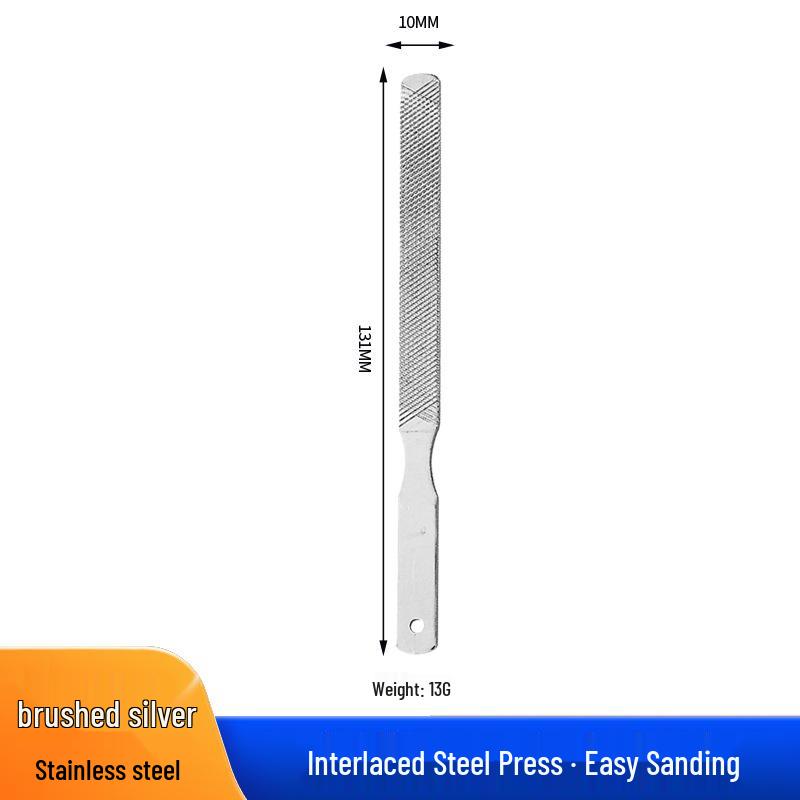 Stainless Steel Toenail Shaping and Polishing File - Gray