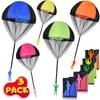 1/2/3pcs Hand Throwing Parachute Flying Toys For Children Educational Outdoor Games Sports Entertainment