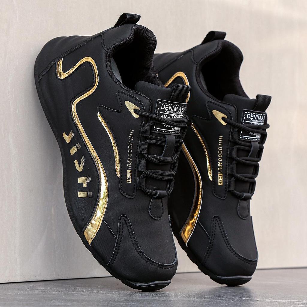 Men's Waterproof Leather Travel Shoes - Large Size, Non-Slip, All-Match Casual Sports Footwear for Autumn