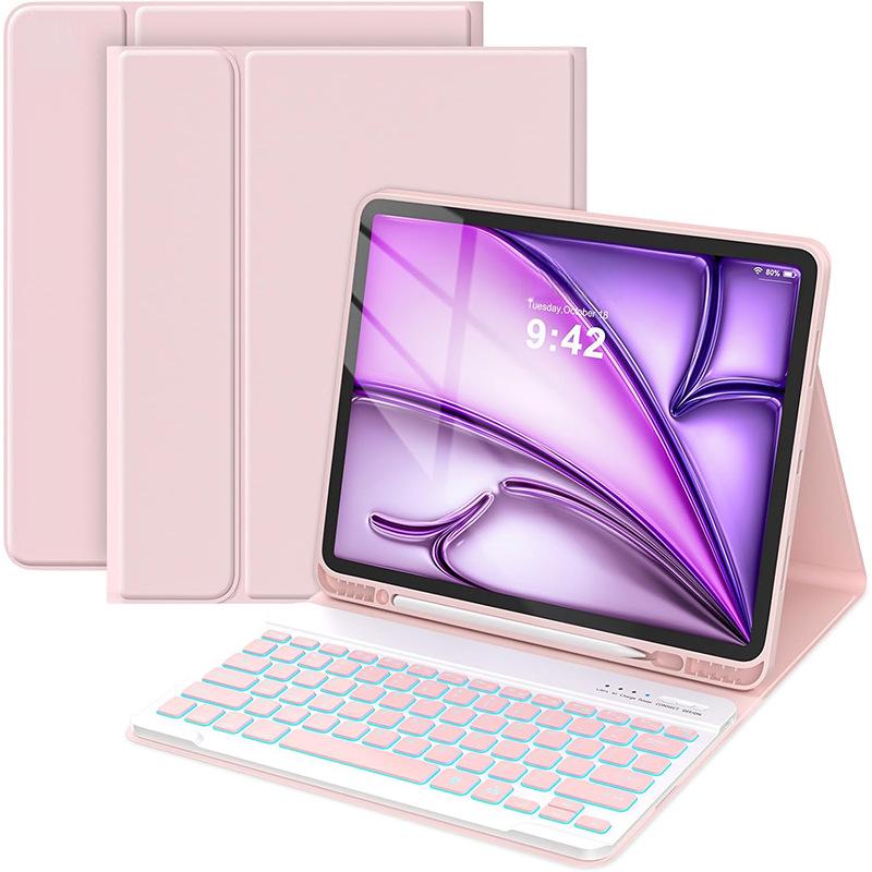 

Compatible Samsung S10 FE+ Backlit Bluetooth Keyboard Protective Case, 13.1 Inch Galaxy Leather Case with Mouse Samsung S10 FE+ 13.1 Inch