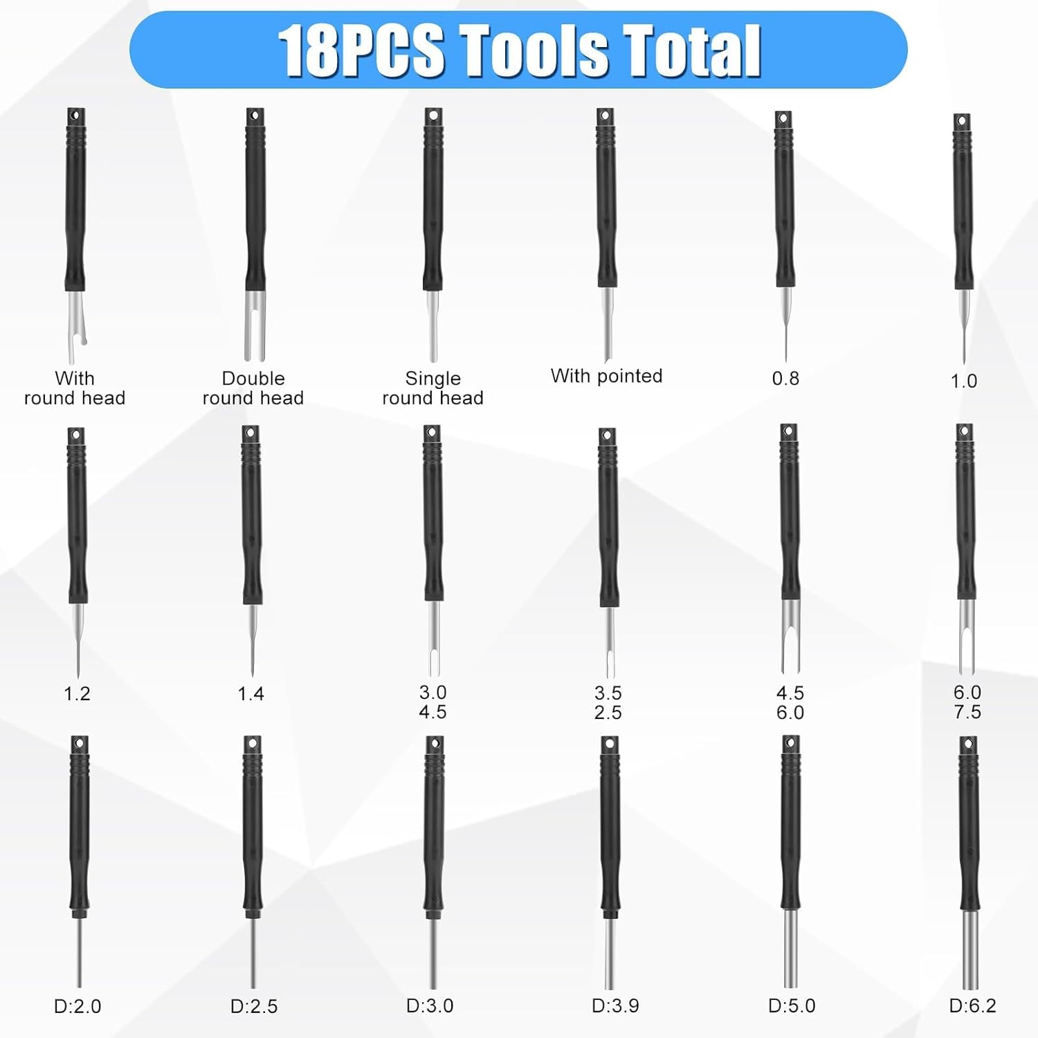 Linkstyle 18PCS Upgraded Terminal Removal Tool Kit, Pin Extractor Tool Set, Auto Electrical Wire Connector Pin Removal Release Tool Kit