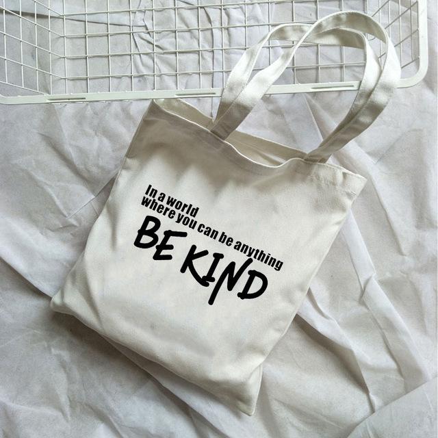 Harajuku bądź miły koreański, płócienny, damski, o dużej pojemności, w stylu vintage, letni torby na książki Ulzzang