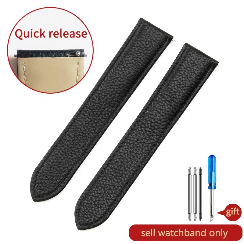 

Litchi Leather Strap for Cartier TANK SOLO RONDE DE Lychee Grain Strap Leather 20 23 25mm Watch Accessories 25mm