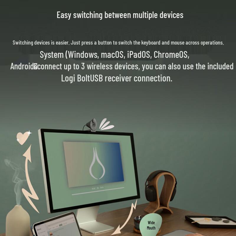 Logitech Pebble 2 Combo Wireless Keyboard & Mouse Set