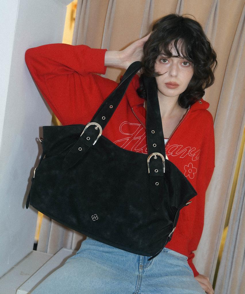 Heeari Bb Buckle Big Shoulder Bag_Black