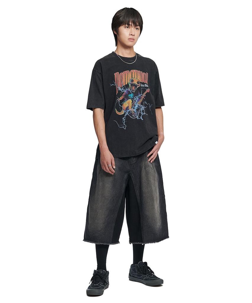 Nomaenyueol Heavy Metal Gecko T-Shirt - Washed Black