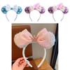 Sparkling Sequin Butterfly Bow Headband For Adults And Children Perfect For Photoshoots And Princess Parties Light Pink