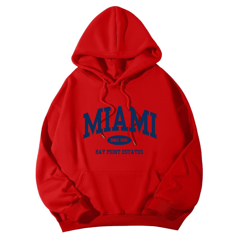 New casual sports sweater fleece hooded sports sweater men's and women's autumn and winter sports fashion