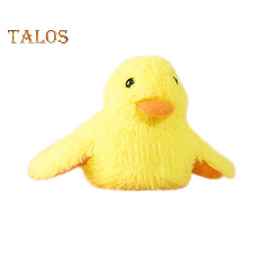 

Игрушка для кошек «Утка с хлопающими крыльями» Интерактивная игрушка для котят с кошачьей мятой и реалистичным звуком щебетания, активируемая прикосновением, перезаряжаемая плюшевая утка для всех пород жёлтый