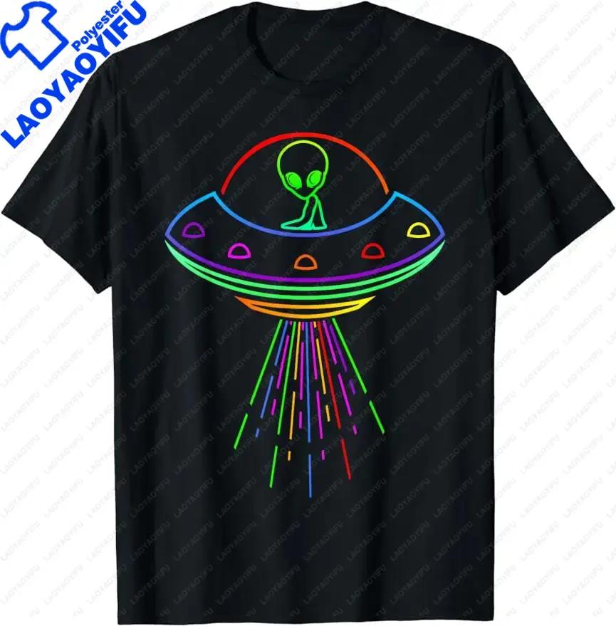 Cute Alien I Come In Peace Space Rave EDM Music Alien TShirt Graphic Tee Fashion Short Sleeve Novelty Unisex Shortsleev