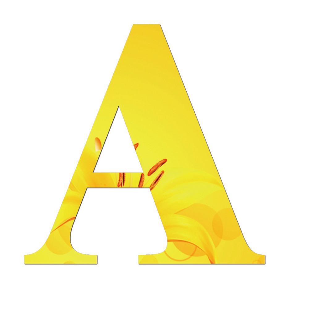 Mirror Wall Sticker 26 Letters DIY Art Mural Home Decor Acrylic Decals Gold