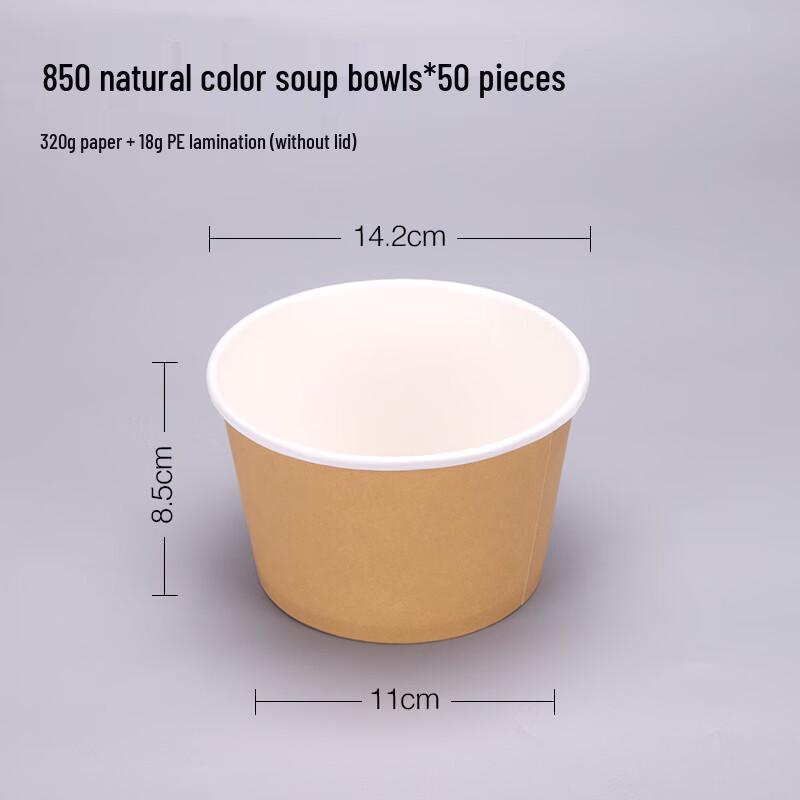 Beiyipin Disposable Corrugated Kraft Paper Food Bowls