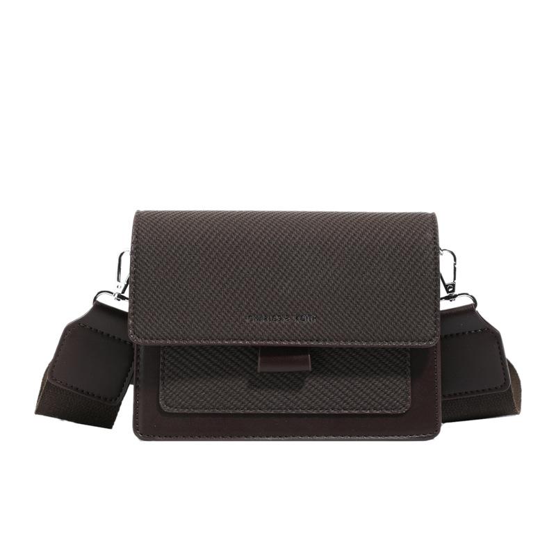 Textured bag messenger bag women's new solid color lazy wind shoulder small square bag fashion casual women's bag