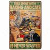 Funny Black Cat Vintage Tin Sign Remember to Wipe Metal Poster Cat Retro Plate Hello Sweet Cheeks Bathroom Decor for Bar Cafe