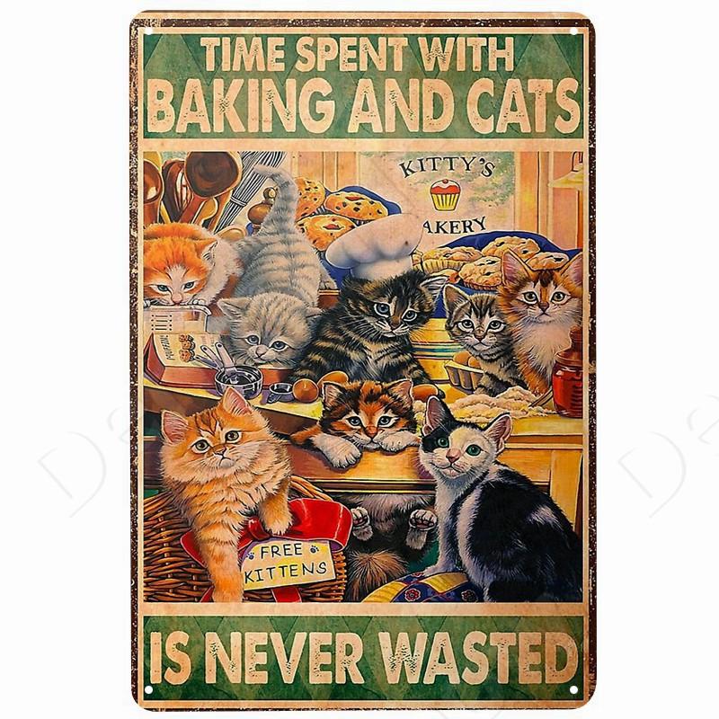 Funny Black Cat Vintage Tin Sign Remember to Wipe Metal Poster Cat Retro Plate Hello Sweet Cheeks Bathroom Decor for Bar Cafe