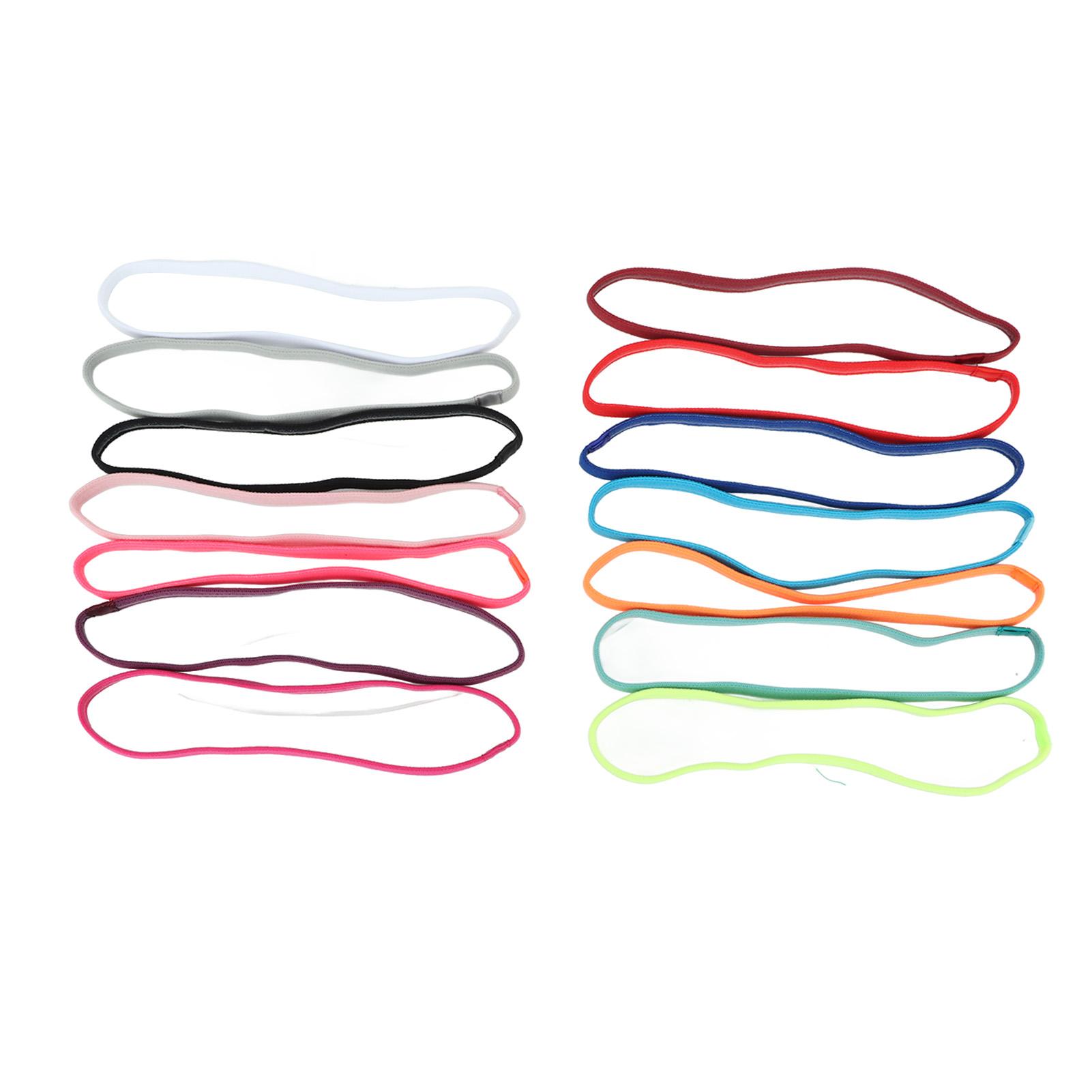 

14 шт. повязка на голову для тренировок из полиэстера и хлопка, нескользящая дышащая повязка на голову для занятий спортом и бега