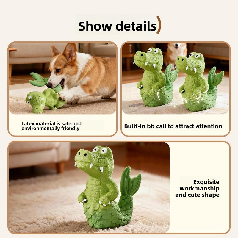 Latex Crocodile Eco-friendly Chew Toy for Dogs. A Dog Toy That Makes Noise When Chewed. A Great Way To Relieve Boredom.