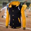 Fashion Men Winter Long Sleeve Varsity Jacket Single-breasted Warm Hoodie Coat