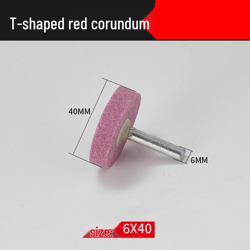 Red Corundum Grinding Wheel 6mm Shank | Metal & Ceramic Polishing Head