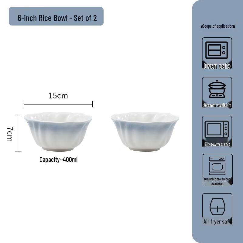 WA Gradient Blue Ceramic Dinnerware Collection