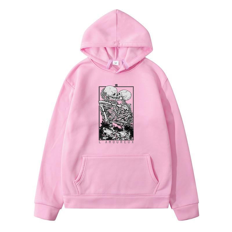 Hodeskalleklem mønster trykt herreklær herregenser herre vintergenser Nytt i sweatshirts herre hettegenser mote uformelt