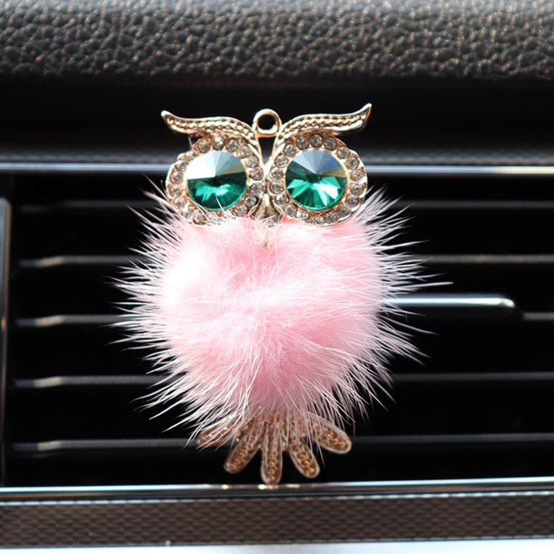 Mao Mao Owl Car Outlet Perfume Perfuel Inlays Drilling Cotycard Creative Creative Car Wind Found