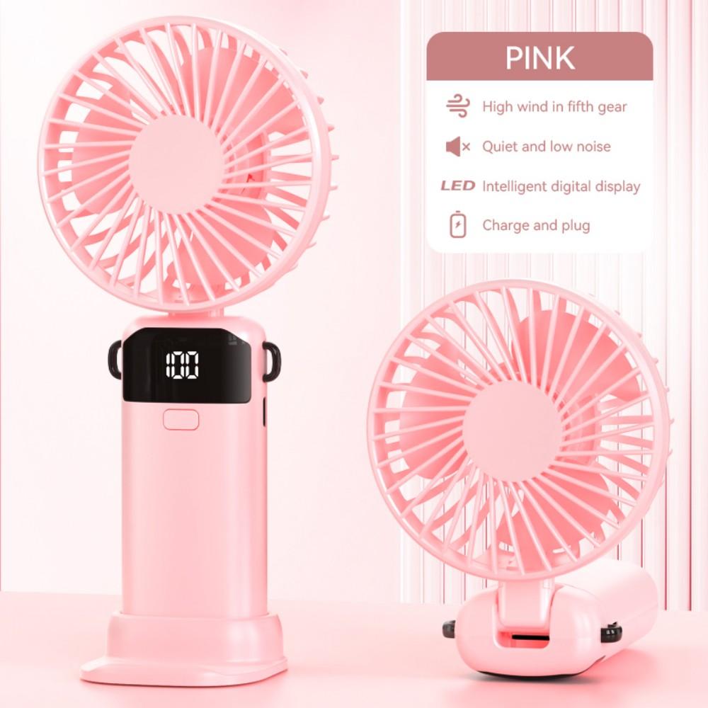 Portable Mini Fan USB Outdoor Handheld Fan with Desktop Phone Holder 3Wind Adjustments Long Working Life Multi-function Mini Fan
