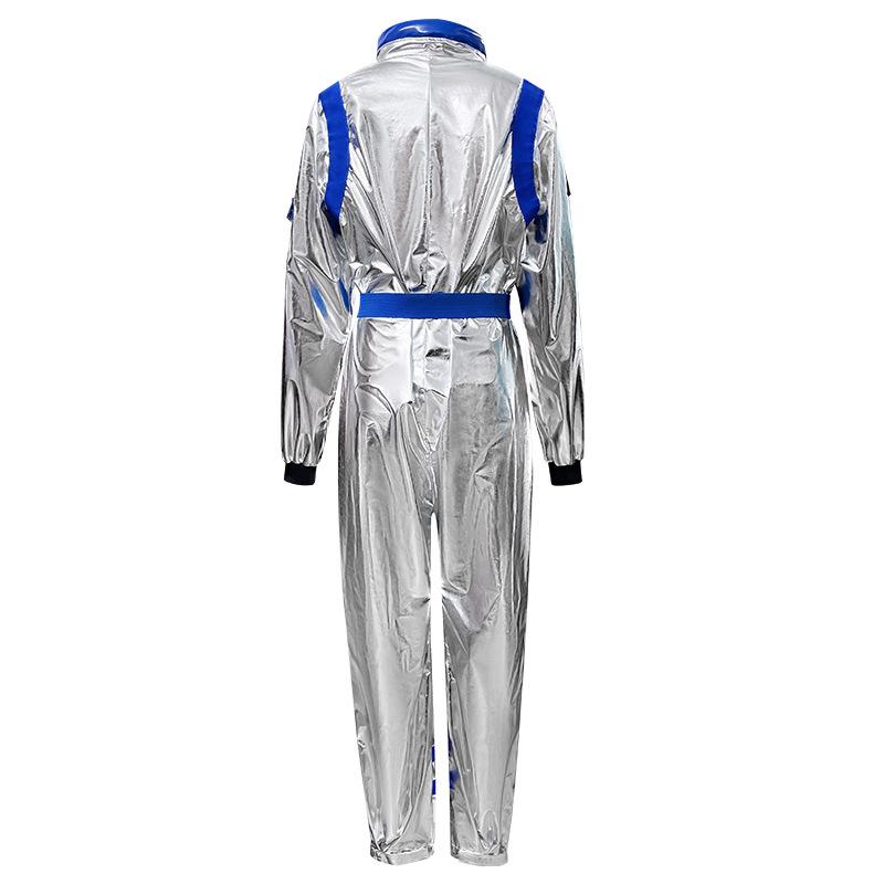 Halloween adult space costume silver spacesuit pilot stray earth party play jumpsuit