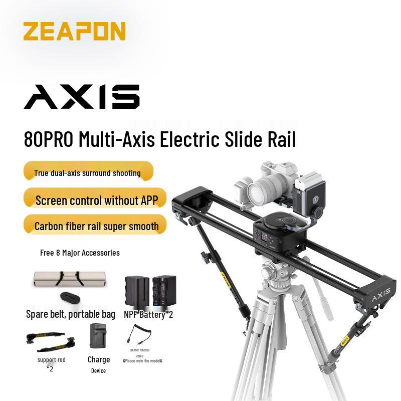 ZEAPON AXIS Series Electric Three-Axis Slider for DSLR Video, Photography, Live Streaming, and Time-Lapse.