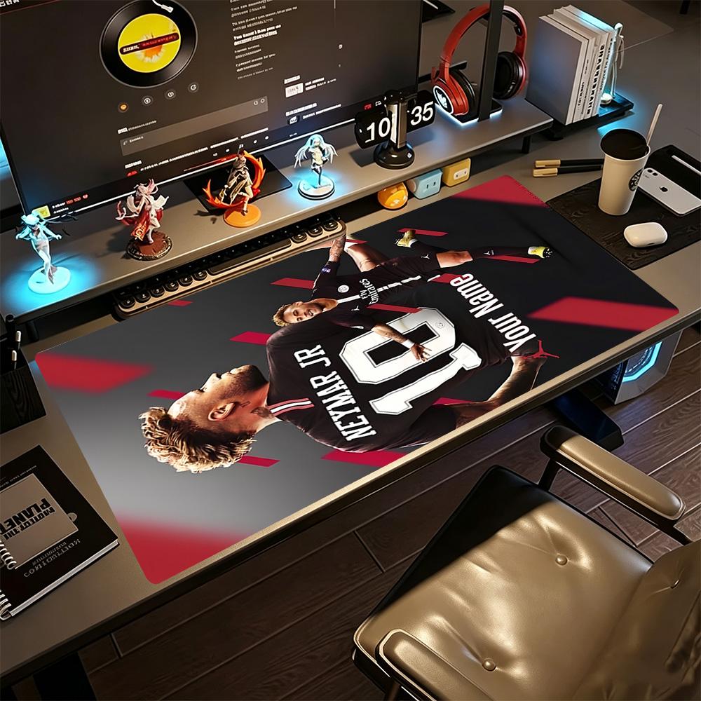 Neymar Jr Leggenda del Calcio Mouse Pad Personalizzabile Tappetino da Scrivania Tappetino per Mouse da Desktop Base Antiscivolo in Gomma Regalo Perfetto per i Giocatori