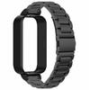 For Xiaomi Redmi Band 3/Smart Band 9 Active Stainless Steel Watch Strap with PC Case Solid 3 Bead Replacement Band