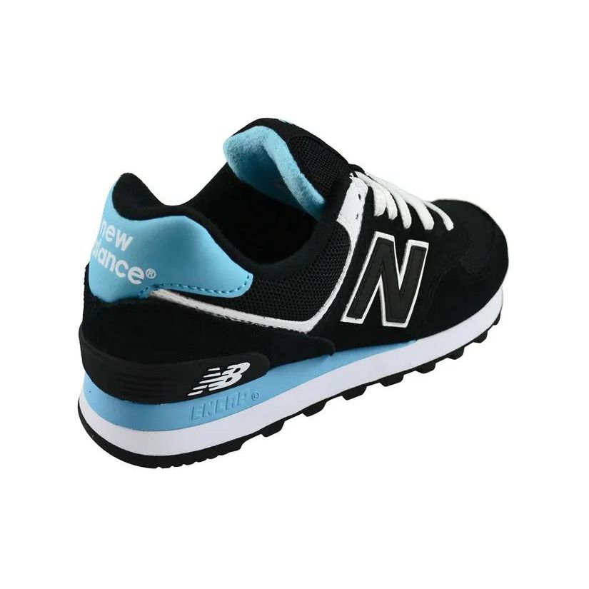 New Balance Nb 574 Lace-Up Low-Top Running Shoes Women Sneakers Black Blue WL574CPA